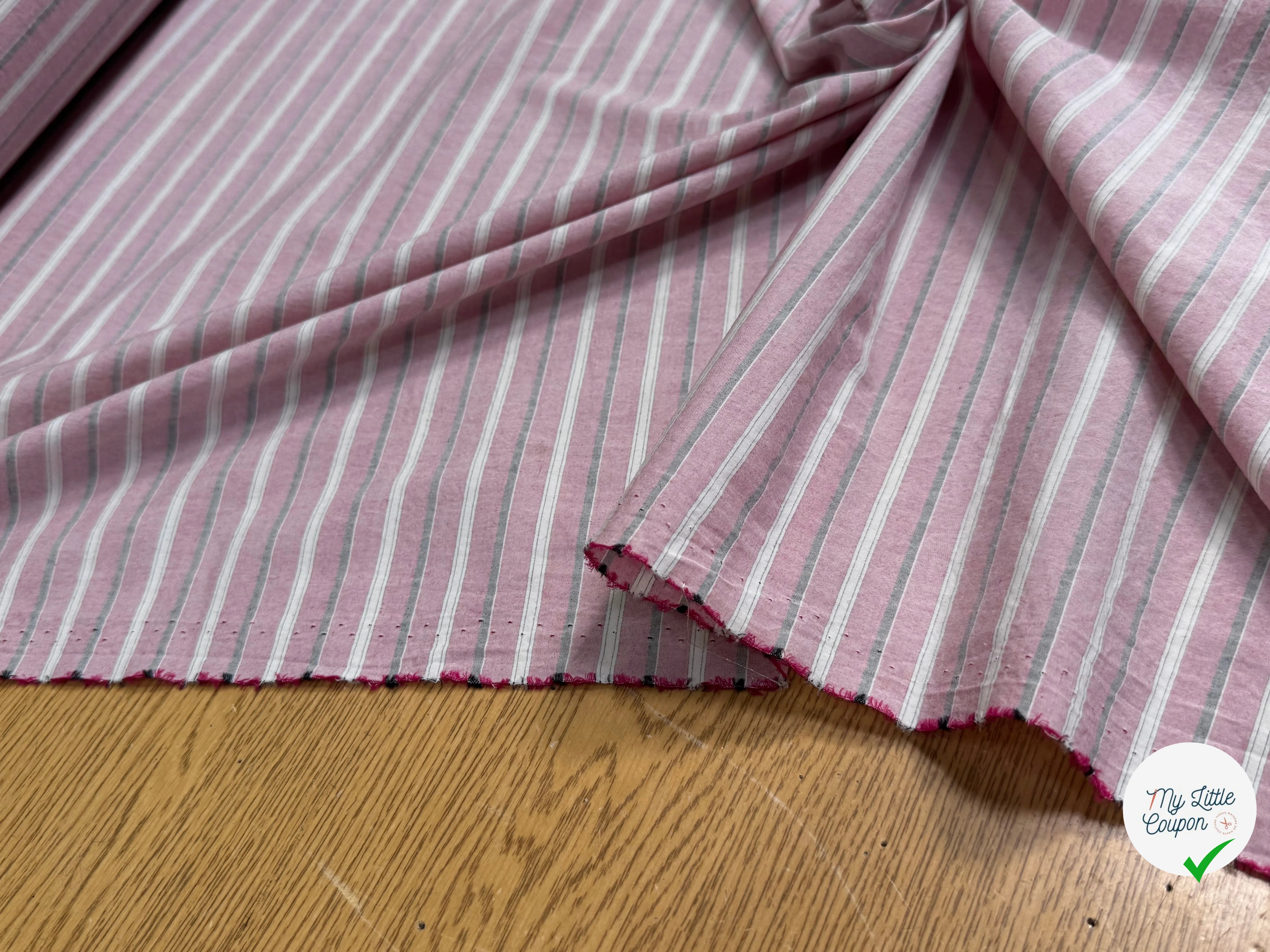 COTON LÉGER RAYÉ PINK - My Little Coupon