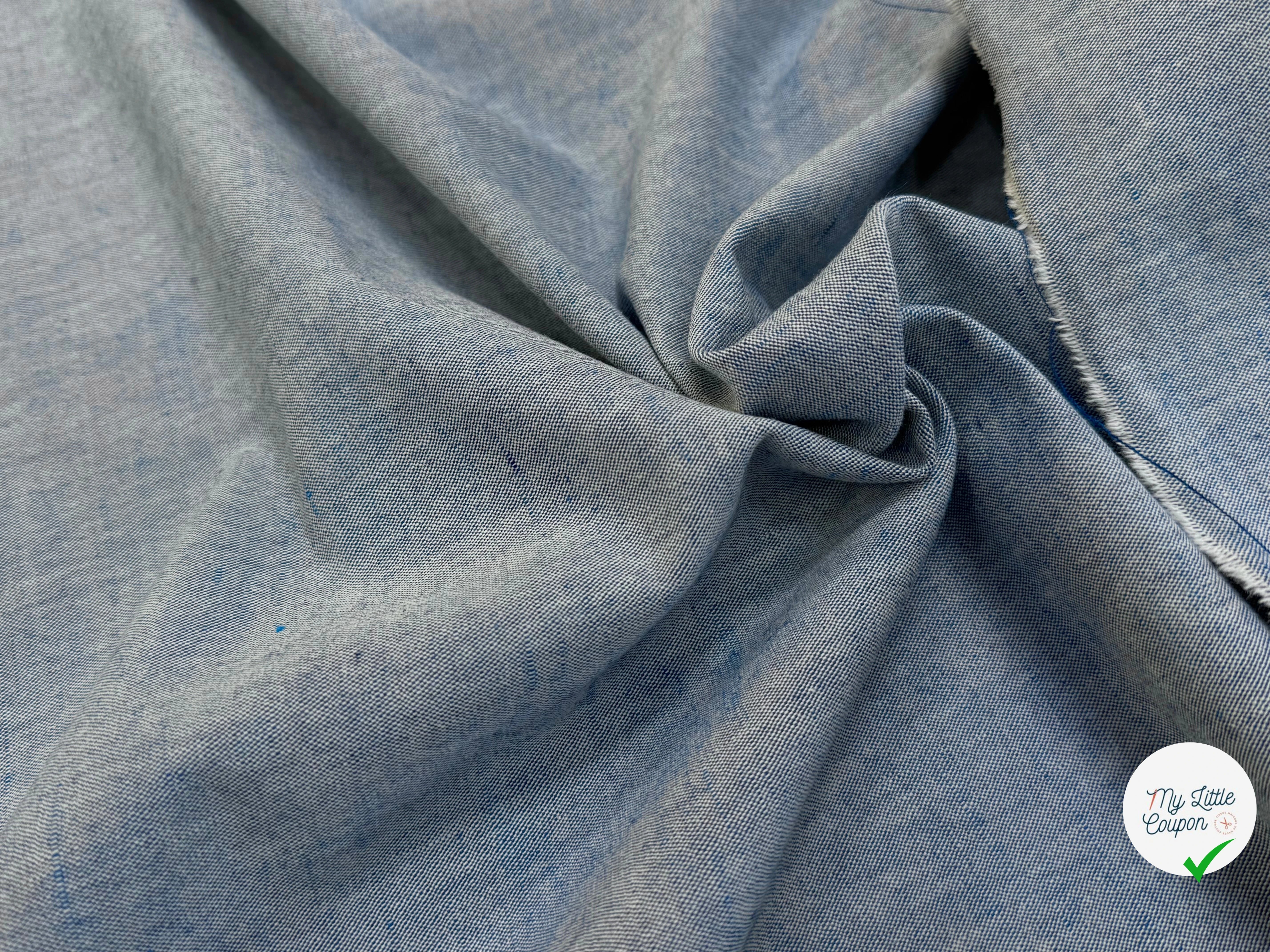COTON LIN ET VISCOSE STRETCH EFFET JEAN - My Little Coupon