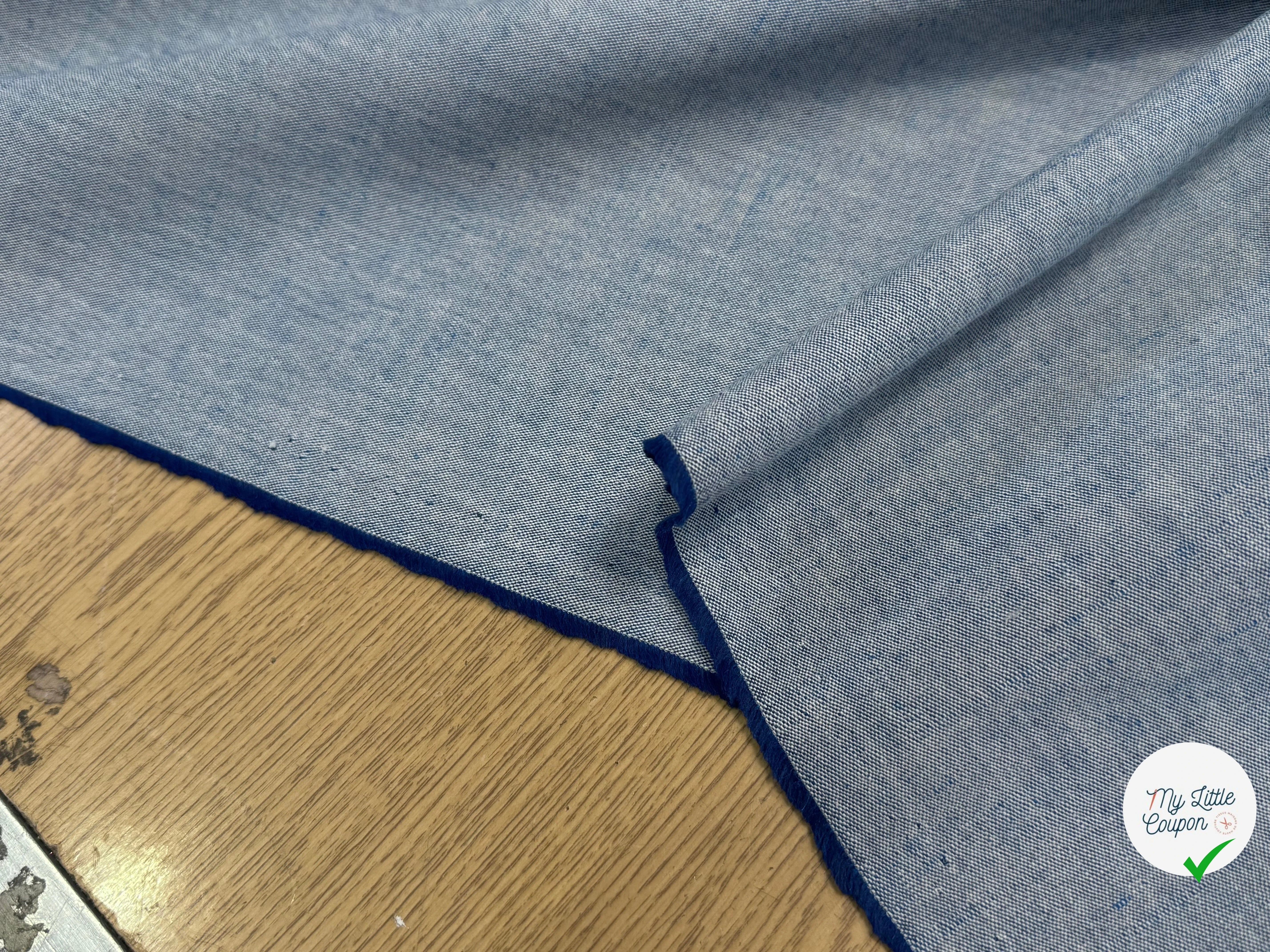 COTON LIN ET VISCOSE STRETCH EFFET JEAN - My Little Coupon