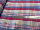 COTON MADRAS CARREAUX FONDUE ROUGE BLEU - My Little Coupon