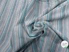 COTON SEMI-GAUFFRÉ À RAYURES TISSÉES BLEU BLANC - My Little Coupon