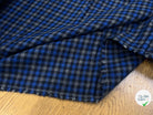 COTON TRAPPEUR CARREAUX BLEU NOIR GRIS - My Little Coupon