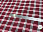 COTON VICHY REVERSIBLE À CARREAUX BORDEAUX BLANC GRIS - My Little Coupon