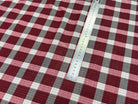 COTON VICHY REVERSIBLE À CARREAUX BORDEAUX BLANC GRIS - My Little Coupon