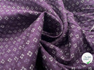 COTONNADE FERMIÈRE IMPRIMÉ DE PETITS FLEURS-BLASONS VIOLET - My Little Coupon - tissu - coudre