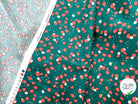 COTONNADE GOUTTES ORANGE SUR VERT - My Little Coupon - tissu - coudre