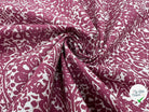COTONNADE GURMIT ECRU ET AMARANTE - My Little Coupon - tissu - coudre