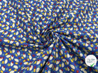 COTONNADE IMPRIMÉE CONFETTIS FOND BLEU - My Little Coupon - tissu - coudre