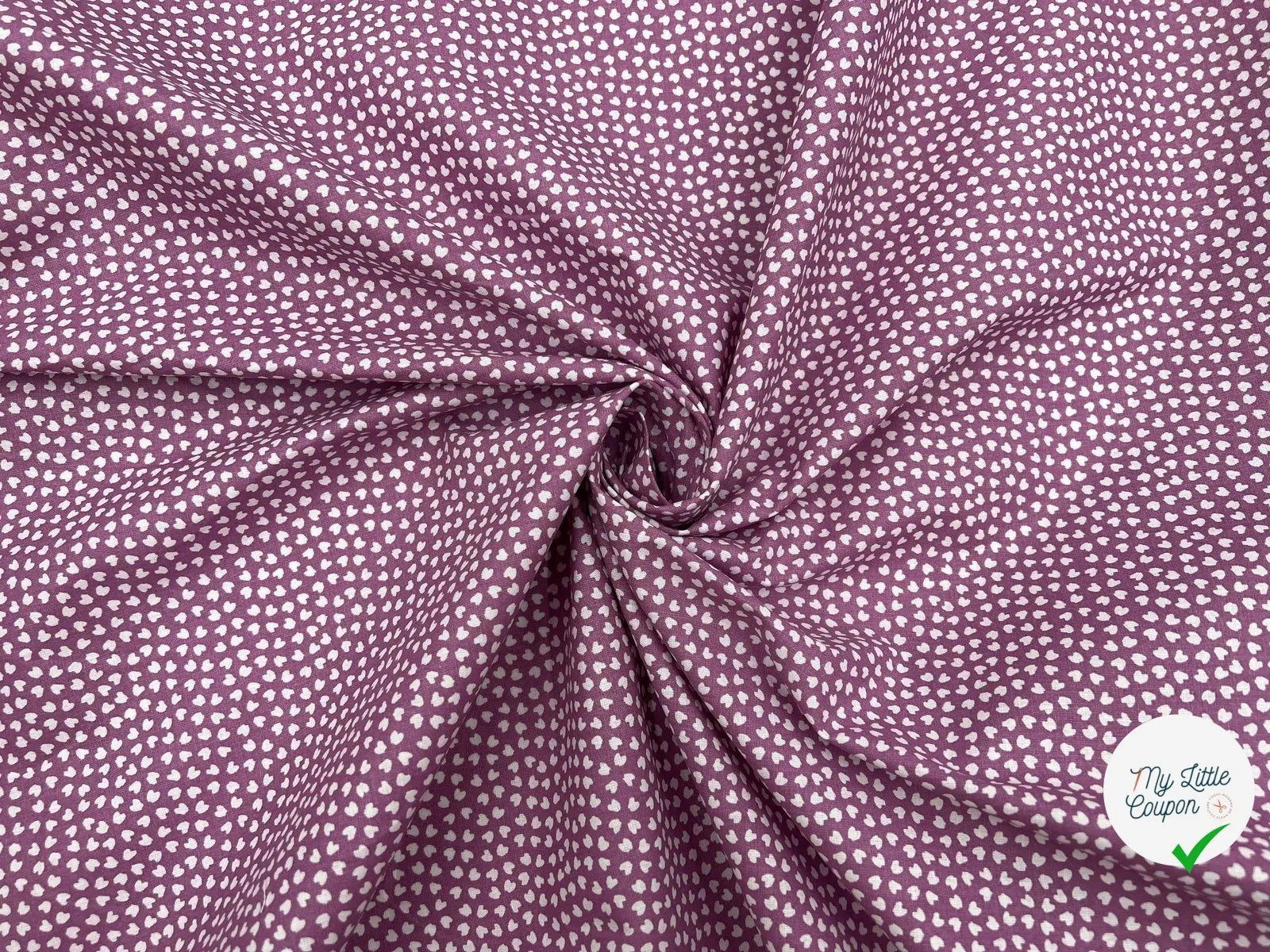 COTONNADE LIPELO VIOLINE / BLANC - My Little Coupon - tissu - coudre