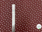 COTONNADE PIPSON PRUNE MARRON BLANC - My Little Coupon - tissu - coudre