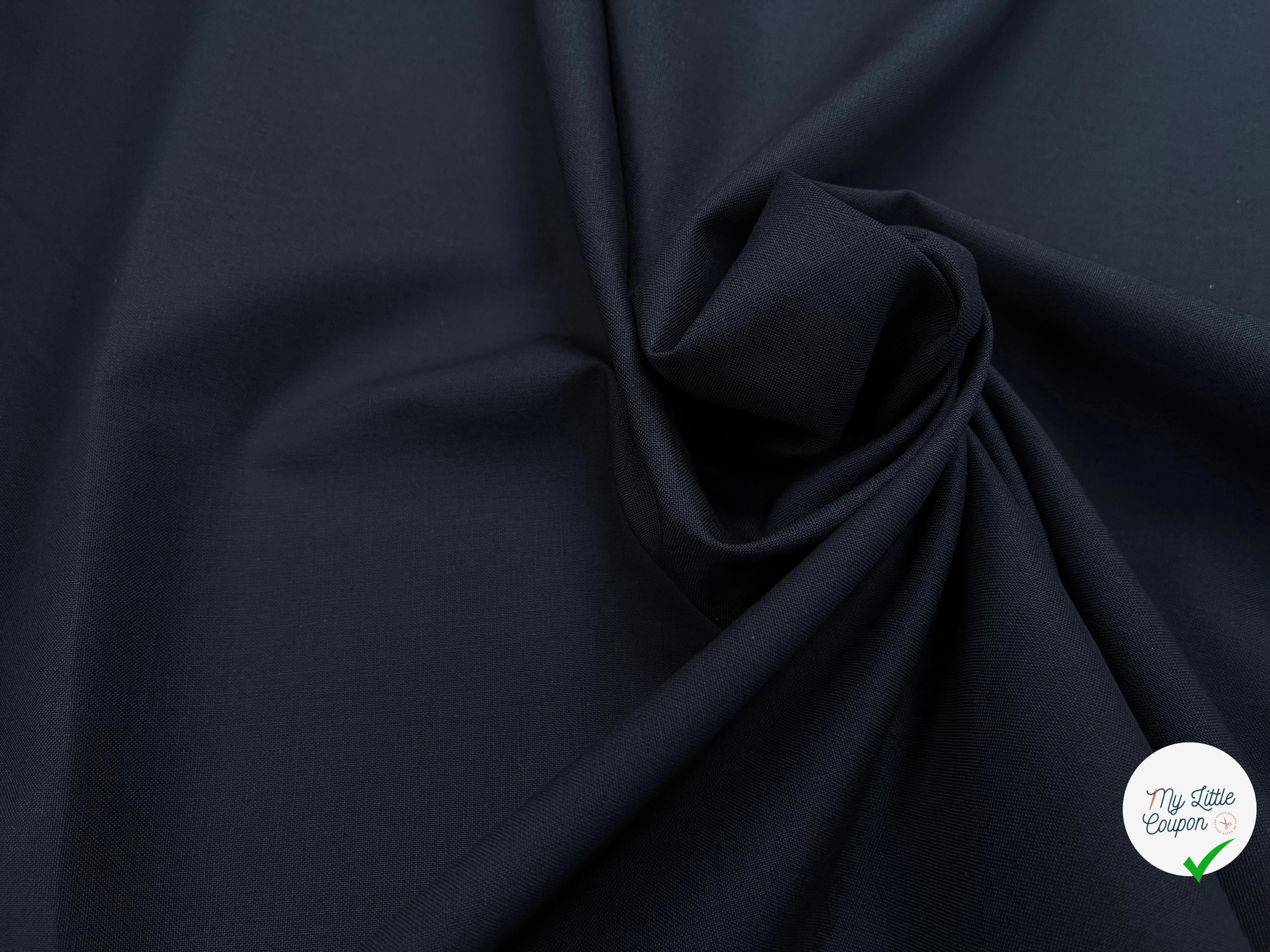 COTONNADE UNIE BLEU MINUIT - My Little Coupon