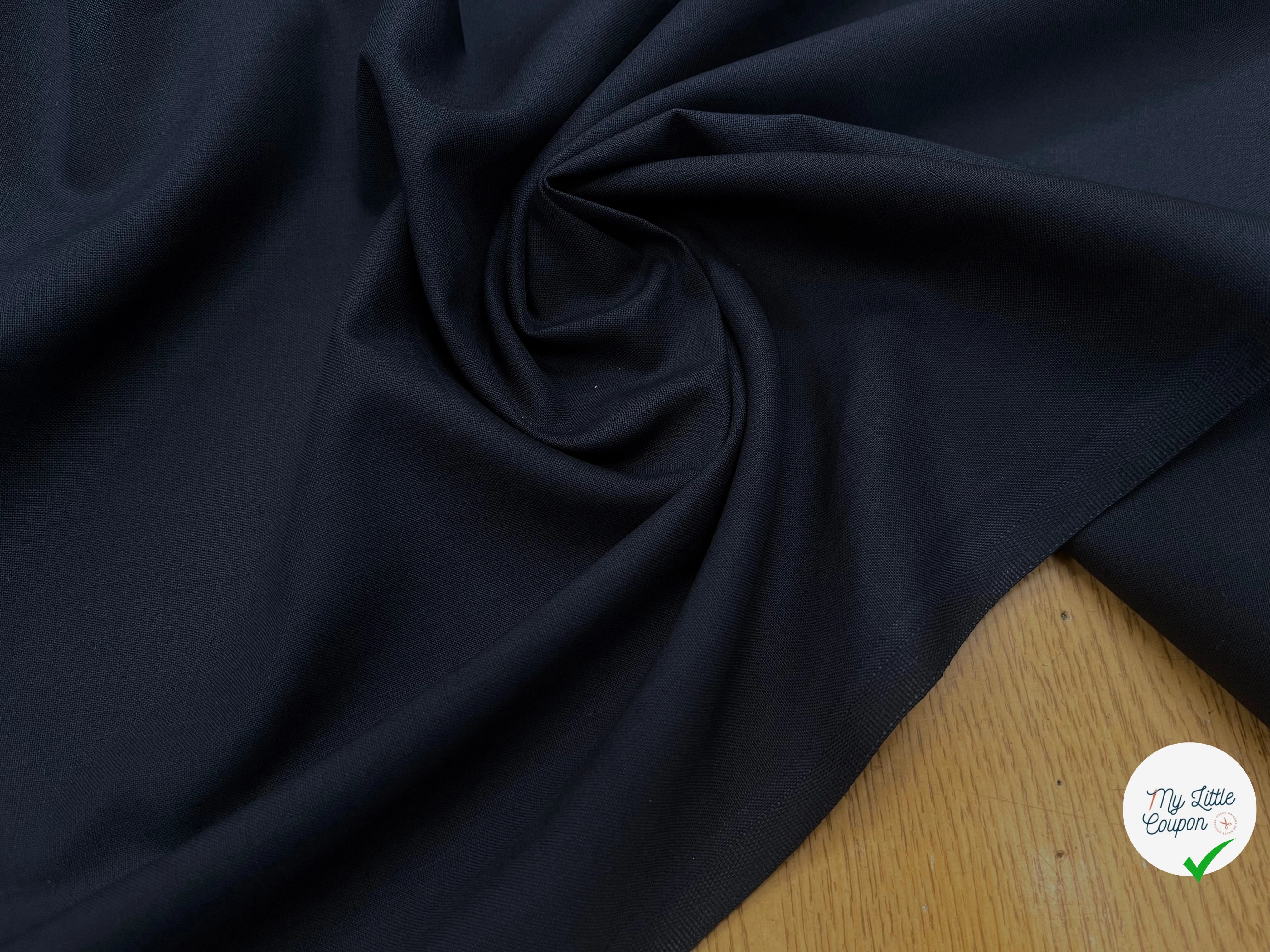 COTONNADE UNIE BLEU MINUIT - My Little Coupon