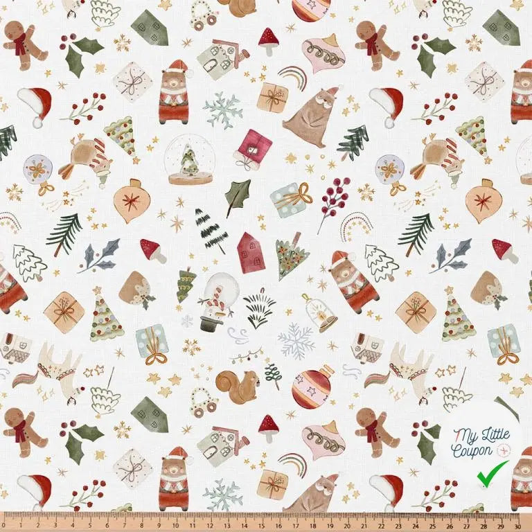 COTONNADE VISBY BLANC / ROUGE 1E NUM Y1 150 - My Little Coupon