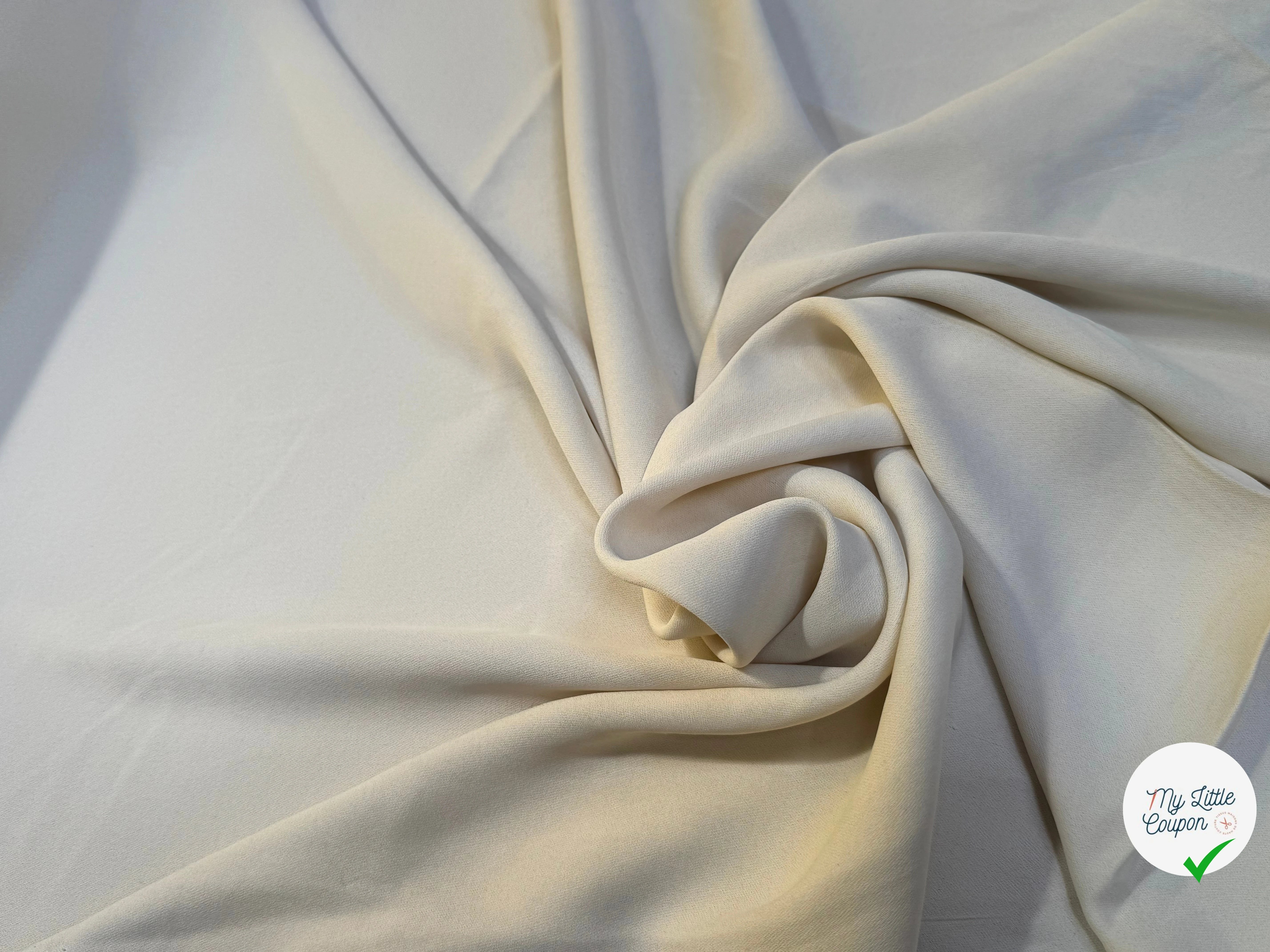 CREPE 100% VISCOSE FLUIDE SUPER TOMBÉ BEIGE CAFÉ AU LAIT - My Little Coupon