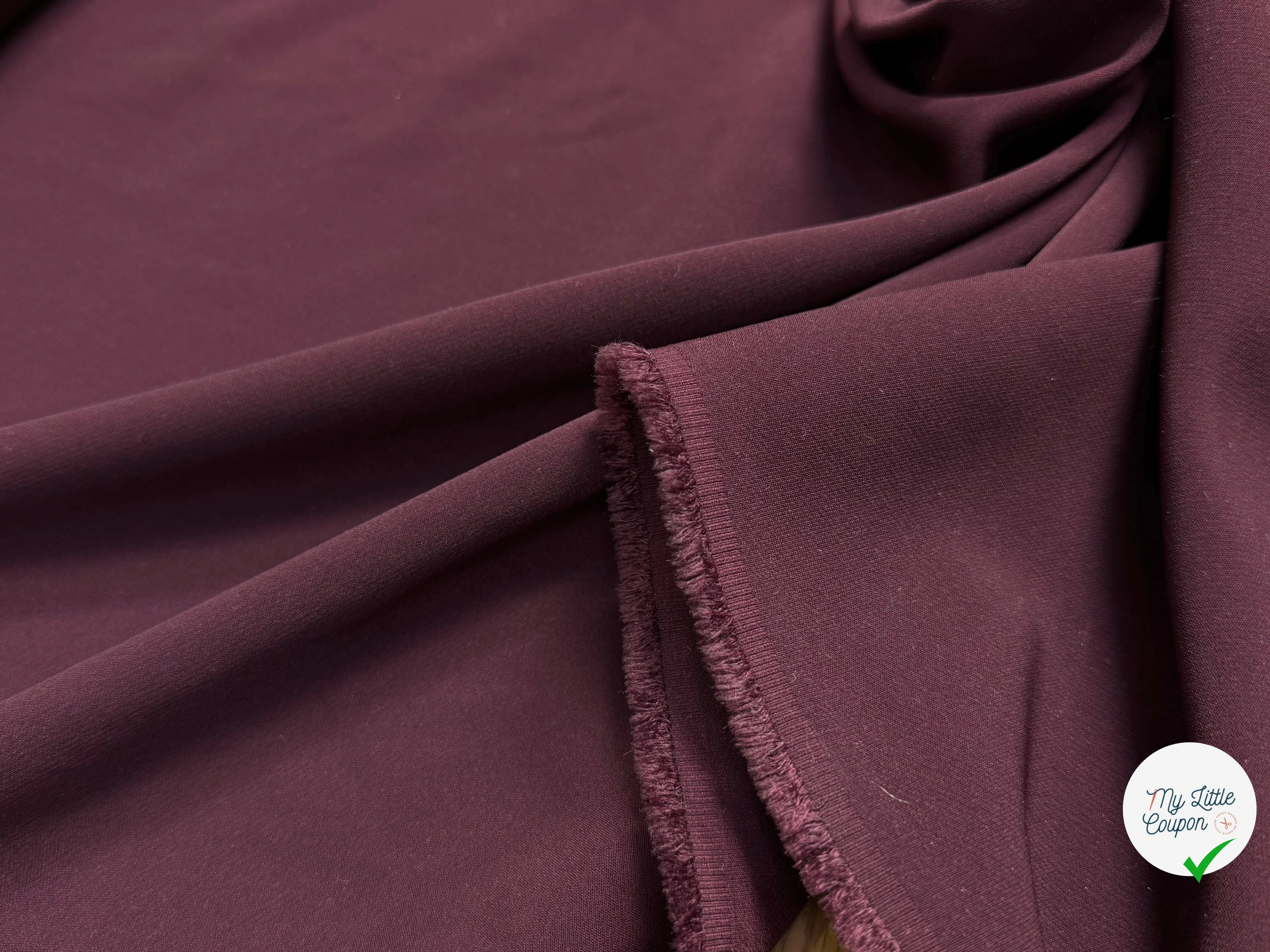 CREPE BEAU TOMBÉ BURGUNDY STRETCH - My Little Coupon