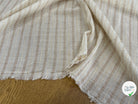 CREPE COTON FLUIDE RAYURES MÉTALISÉES ET TISSÉES AVEC FILS ÉCRU - My Little Coupon