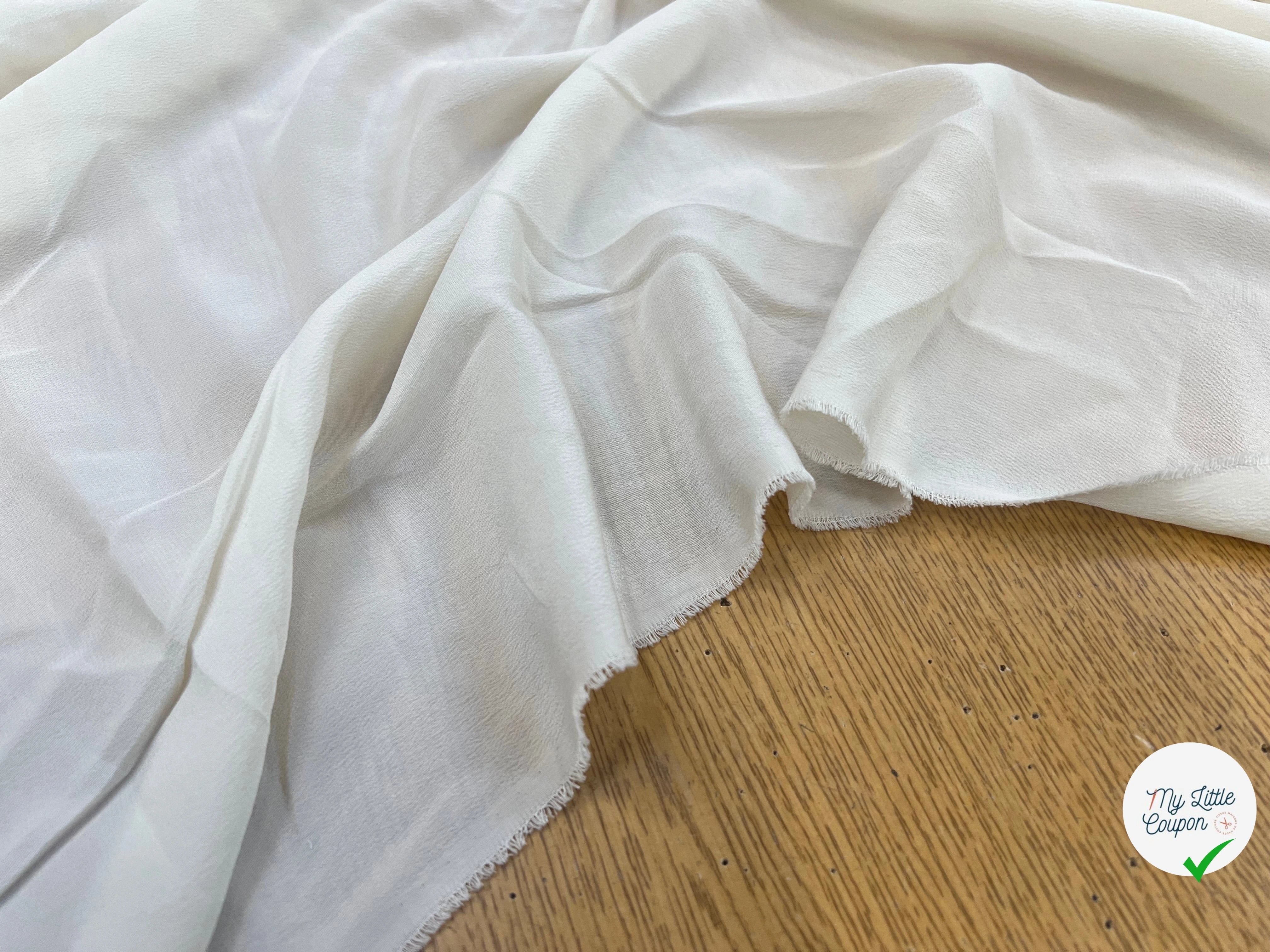 CREPE DE CHINE 100% SOIE ECRU ITALIA - My Little Coupon