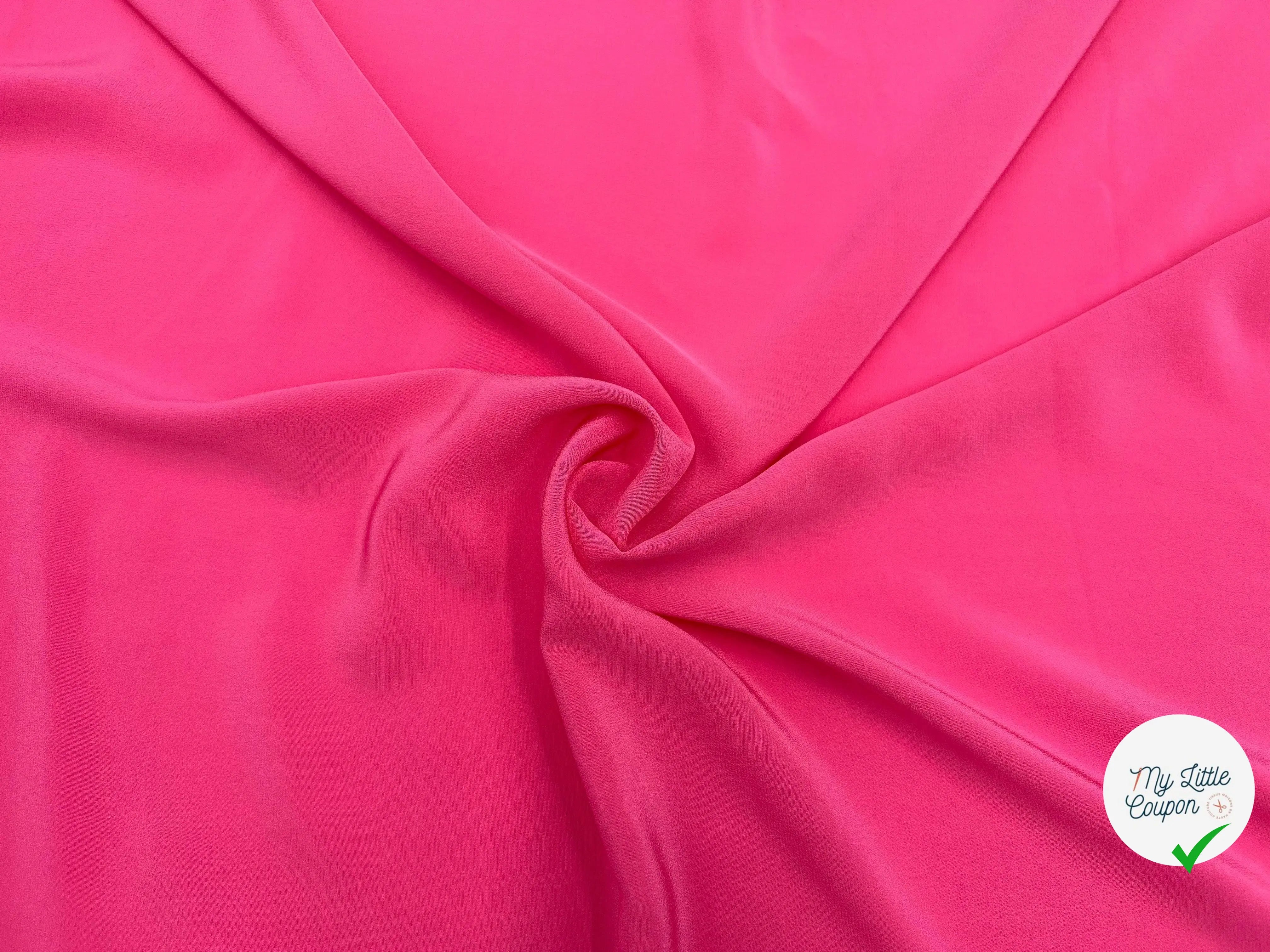 CRÊPE DE CHINE 100% SOIE FUSCHIA - My Little Coupon - tissu - coudre
