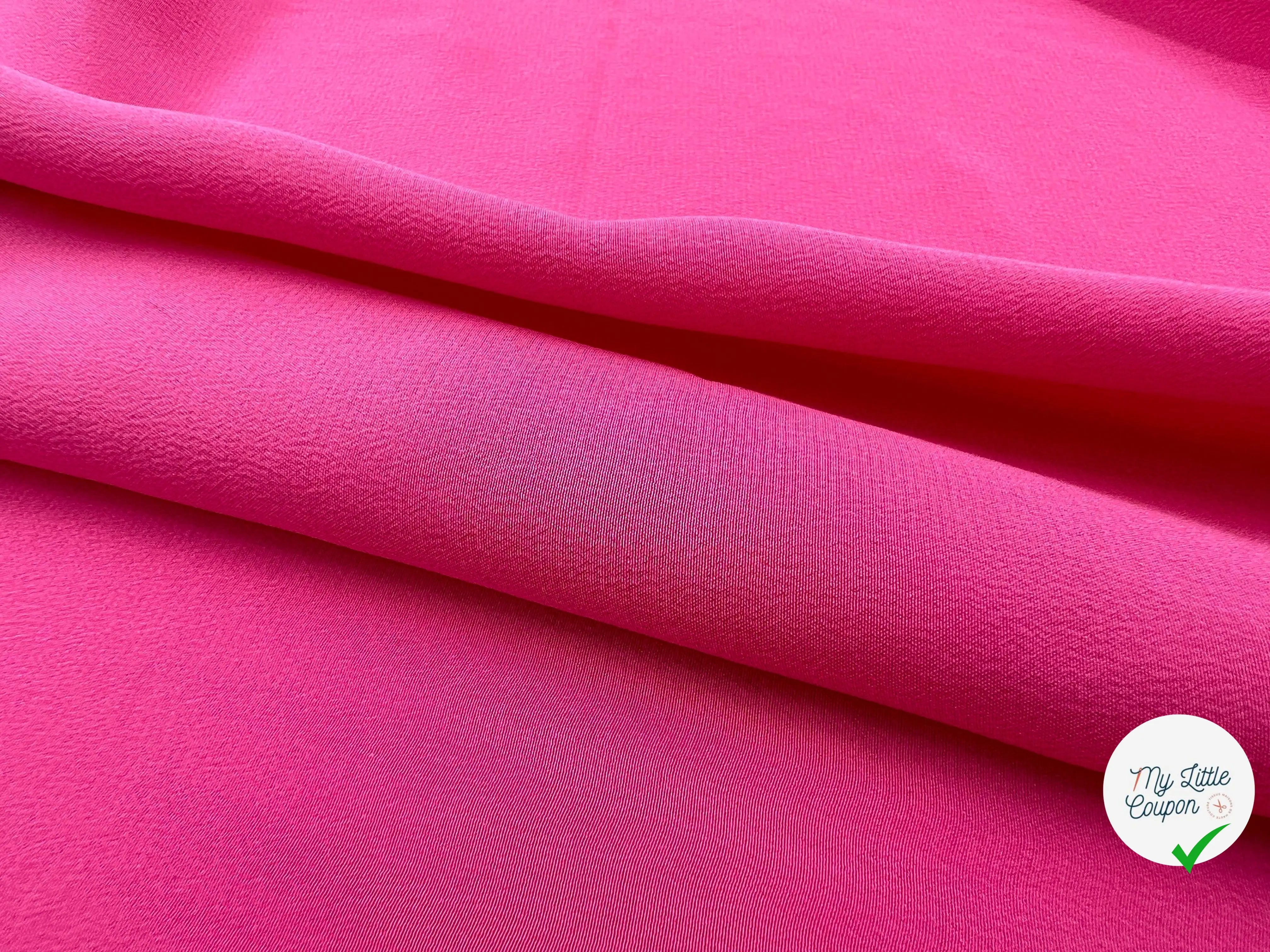CRÊPE DE CHINE 100% SOIE FUSCHIA - My Little Coupon - tissu - coudre