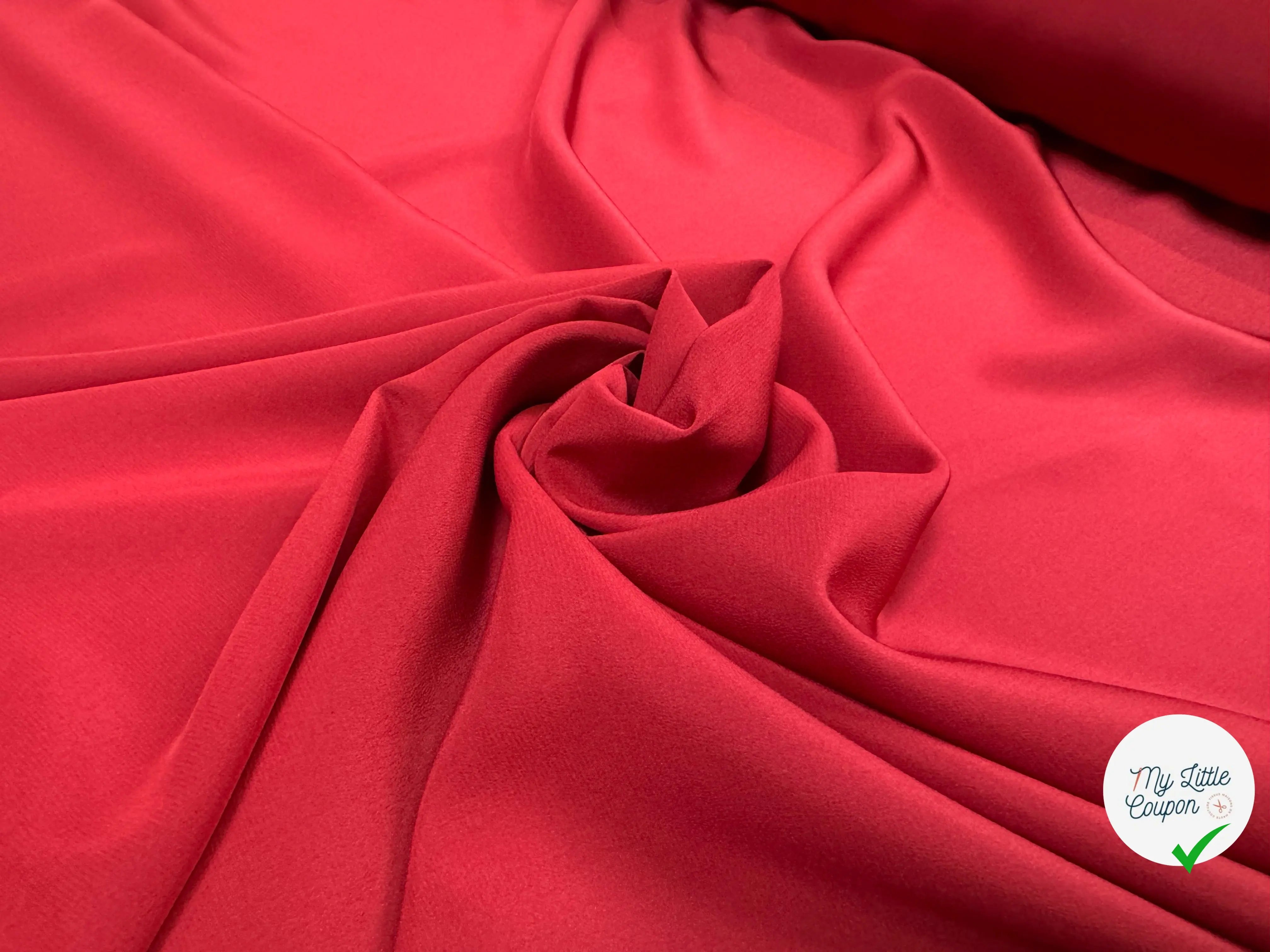 CREPE DE CHINE 100% SOIE, Copper Red - My Little Coupon