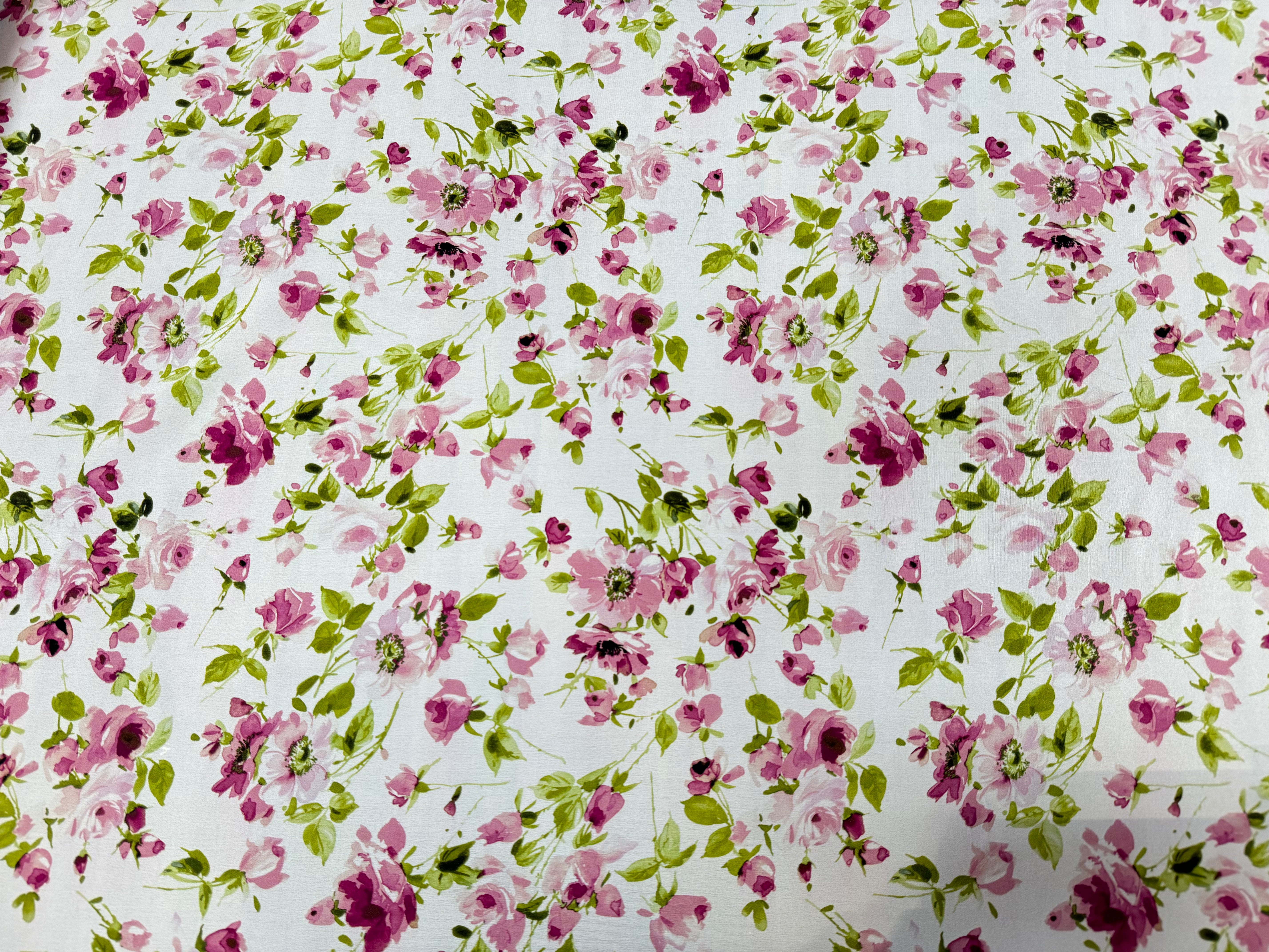 CRÊPE DE CHINE FLEUR DE ROMANCE 100 % SOIE - My Little Coupon