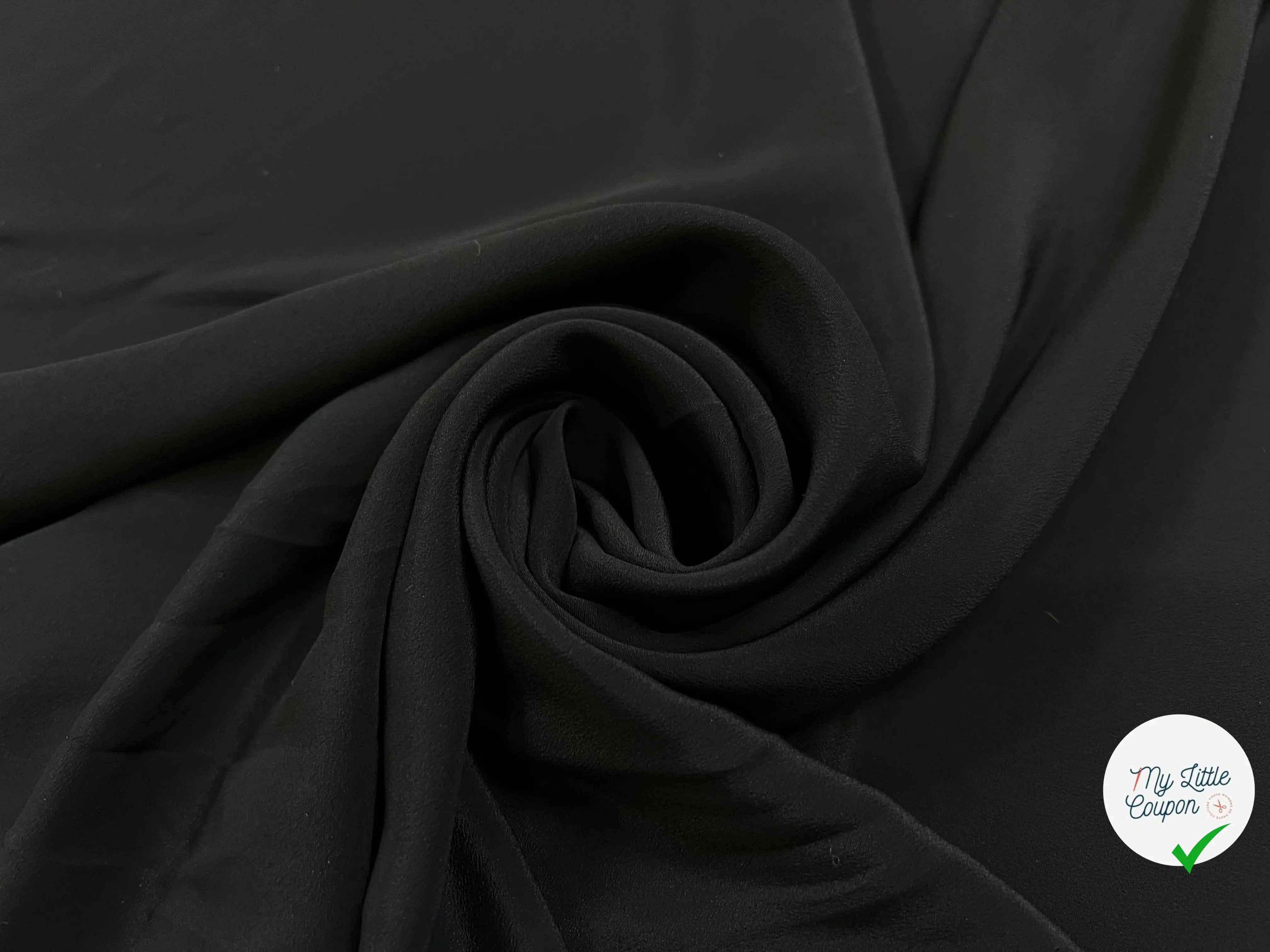 CRÊPE DE CHINE NOIR LÉGER - My Little Coupon - tissu - coudre