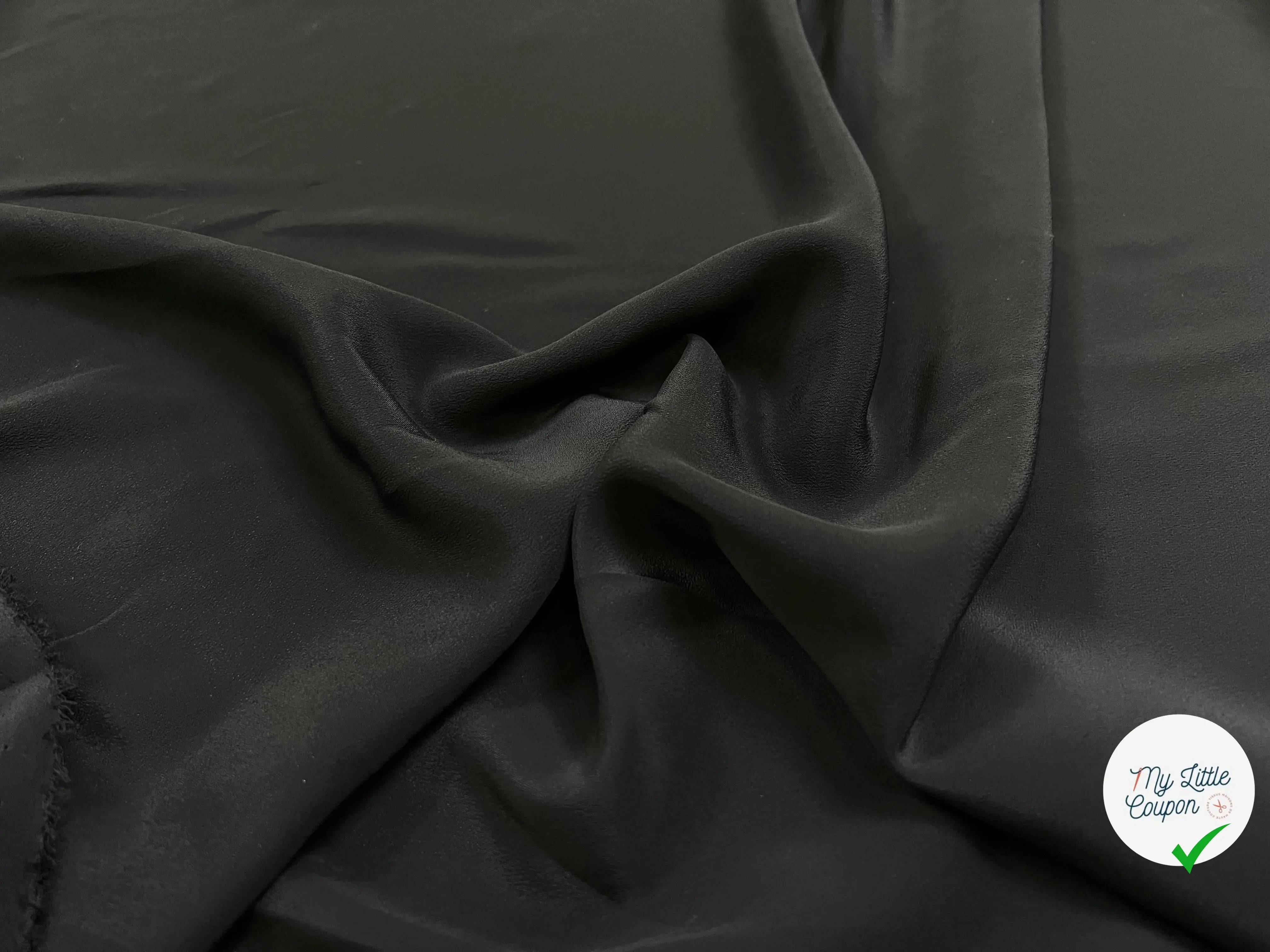 CRÊPE DE CHINE NOIR LÉGER - My Little Coupon - tissu - coudre
