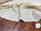 CRÊPE DE CHINE SOIE ÉTOILÉ FOND CRÈME - My Little Coupon