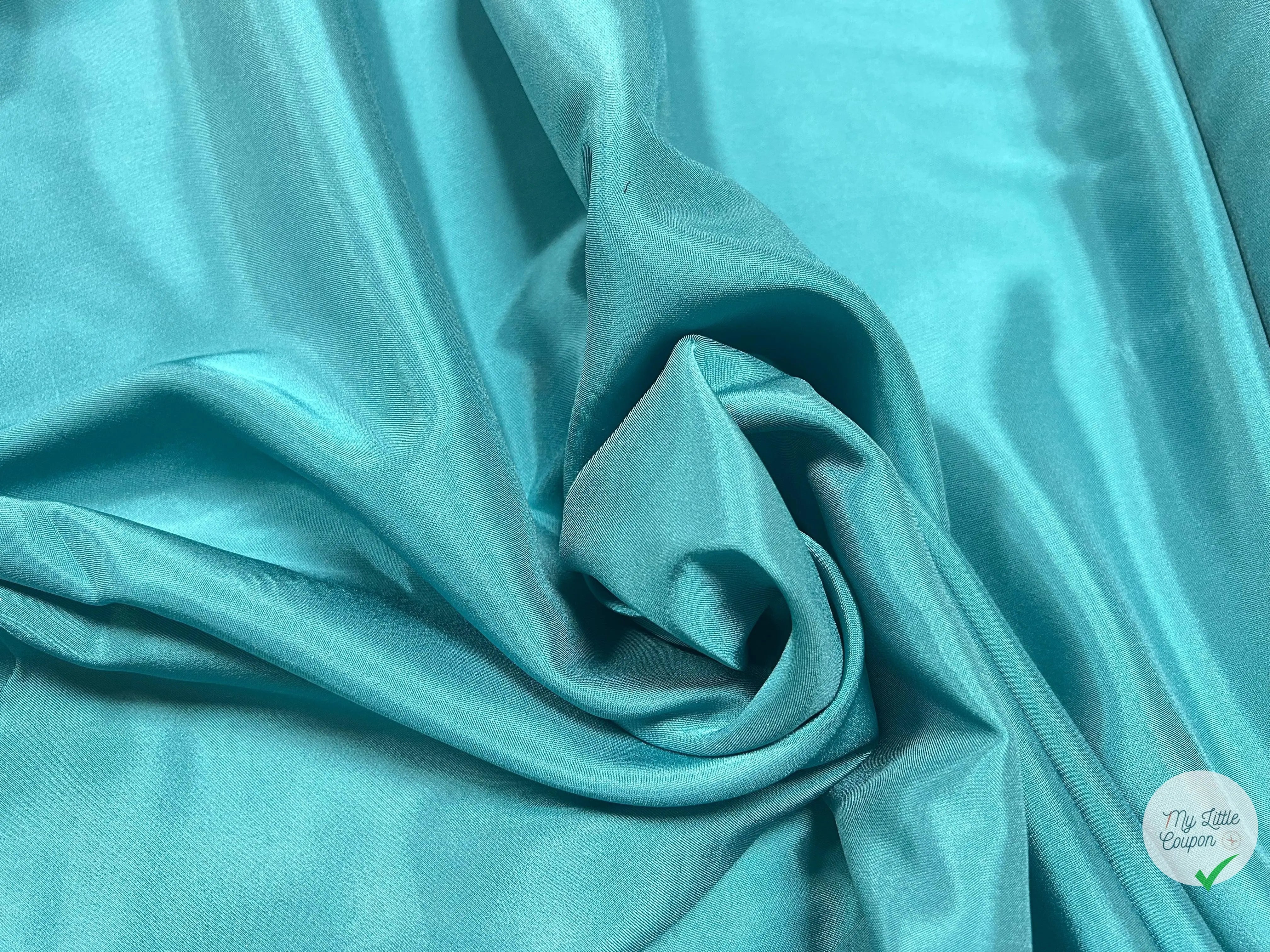 CRÊPE DE CHINE STRETCH BLEU CANARD - My Little Coupon - tissu - coudre