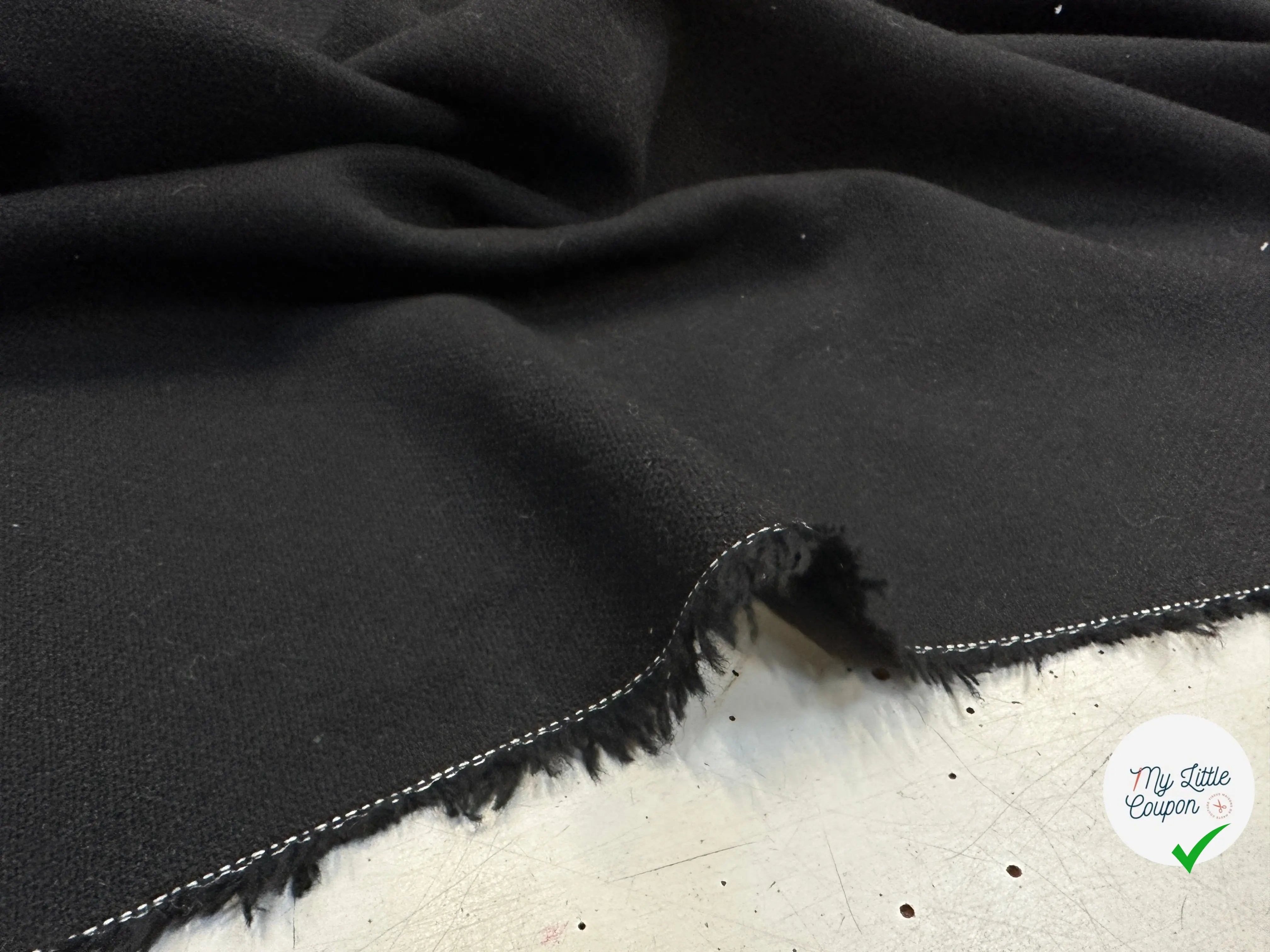 CRÊPE DE LAINE NOIR COMPACT WOOL - My Little Coupon