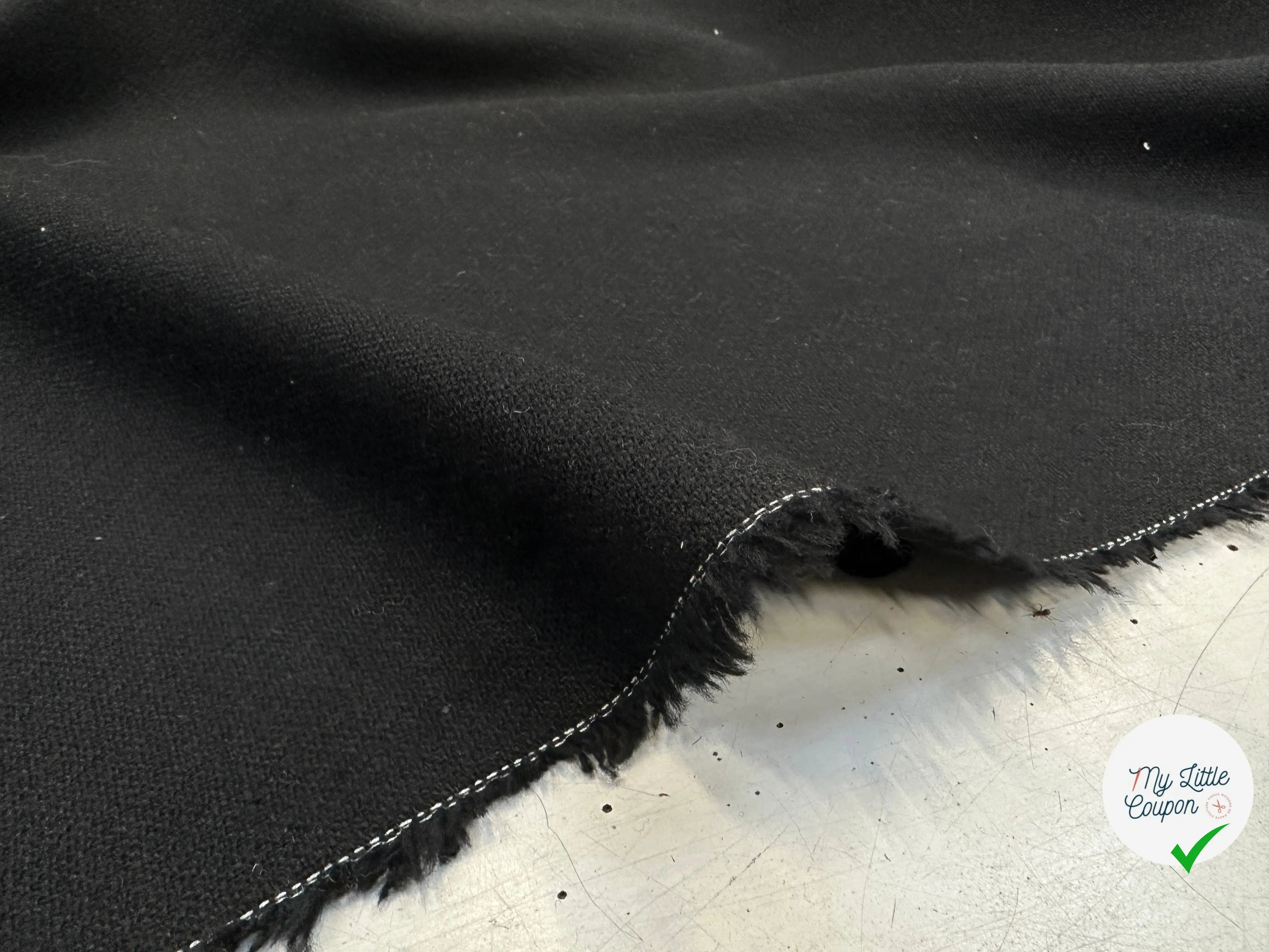 CRÊPE DE LAINE NOIR COMPACT WOOL - My Little Coupon