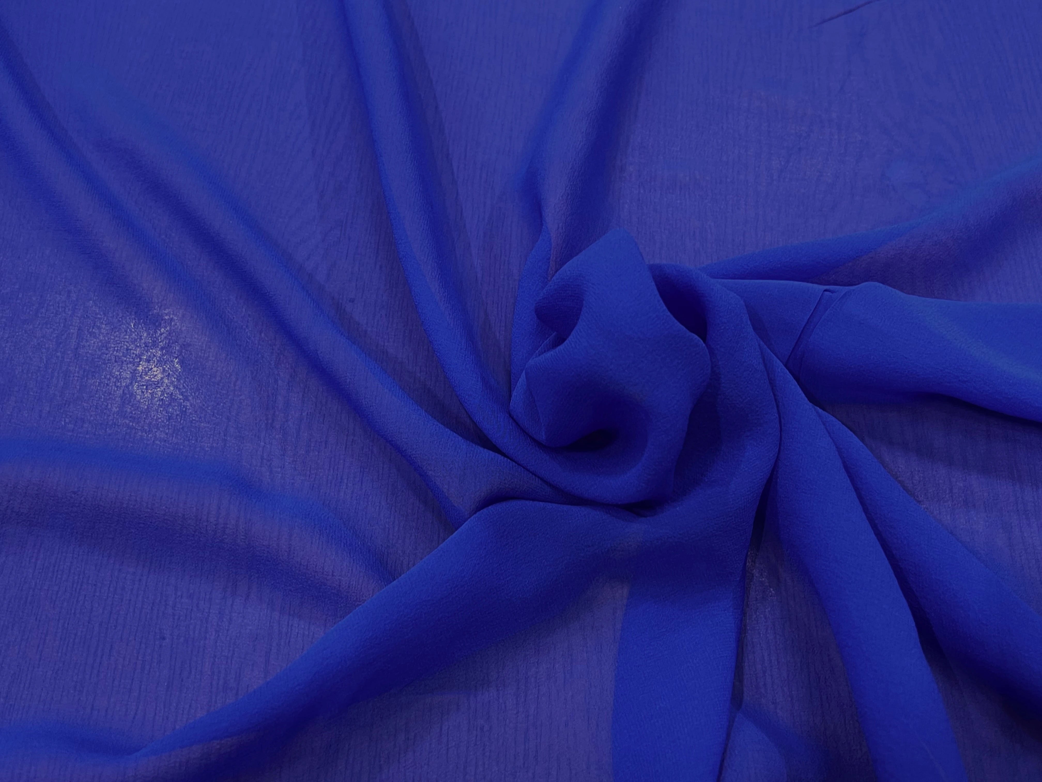 CREPE DE SOIE BLEU SAPHIR 100% SOIE - My Little Coupon