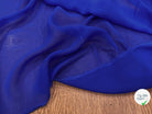 CREPE DE SOIE BLEU SAPHIR 100% SOIE - My Little Coupon