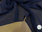 CREPE DE SOIE FLUIDE 140 DE LAIZE 100% SOIE BLEU MARINE - My Little Coupon