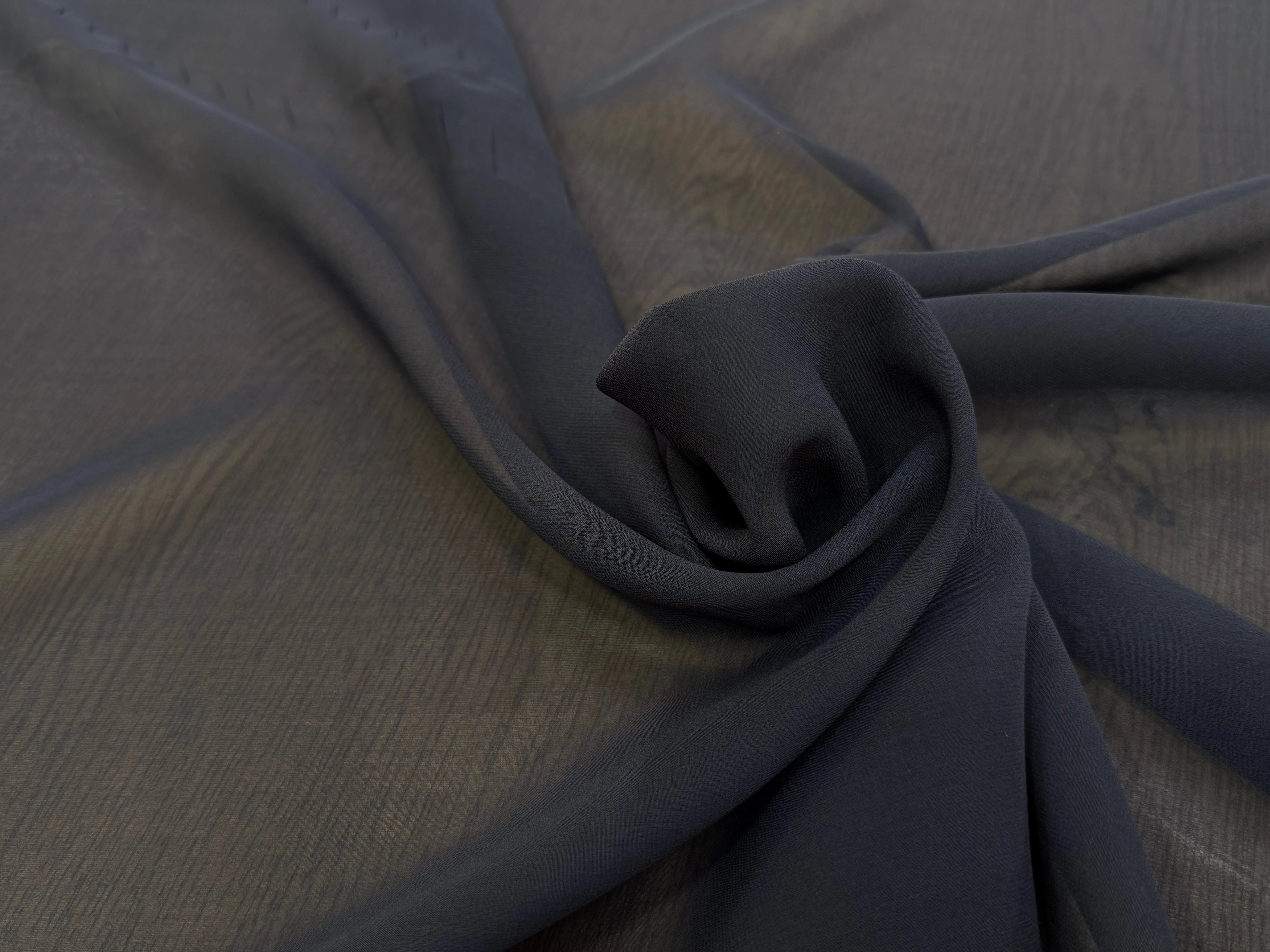 CREPE DE SOIE FLUIDE 140 DE LAIZE 100% SOIE GRIS - My Little Coupon