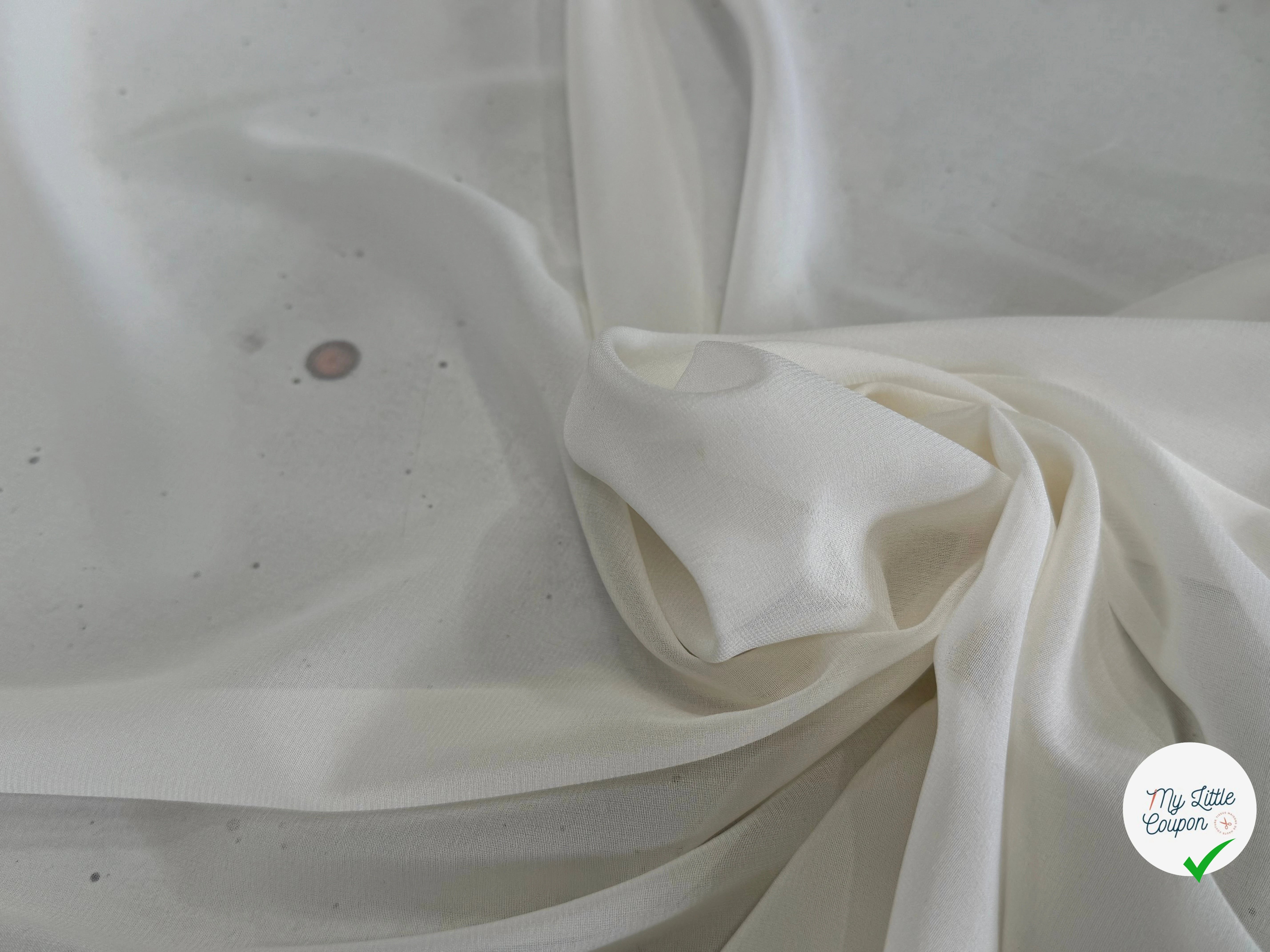 CREPE DE SOIE FLUIDE ÉCRU - My Little Coupon