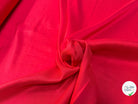 CREPE DE SOIE FLUIDE LÉGÈREMENT SATINÉ ROUGE TEXTURÉ SHANTUNG COUTURE - My Little Coupon