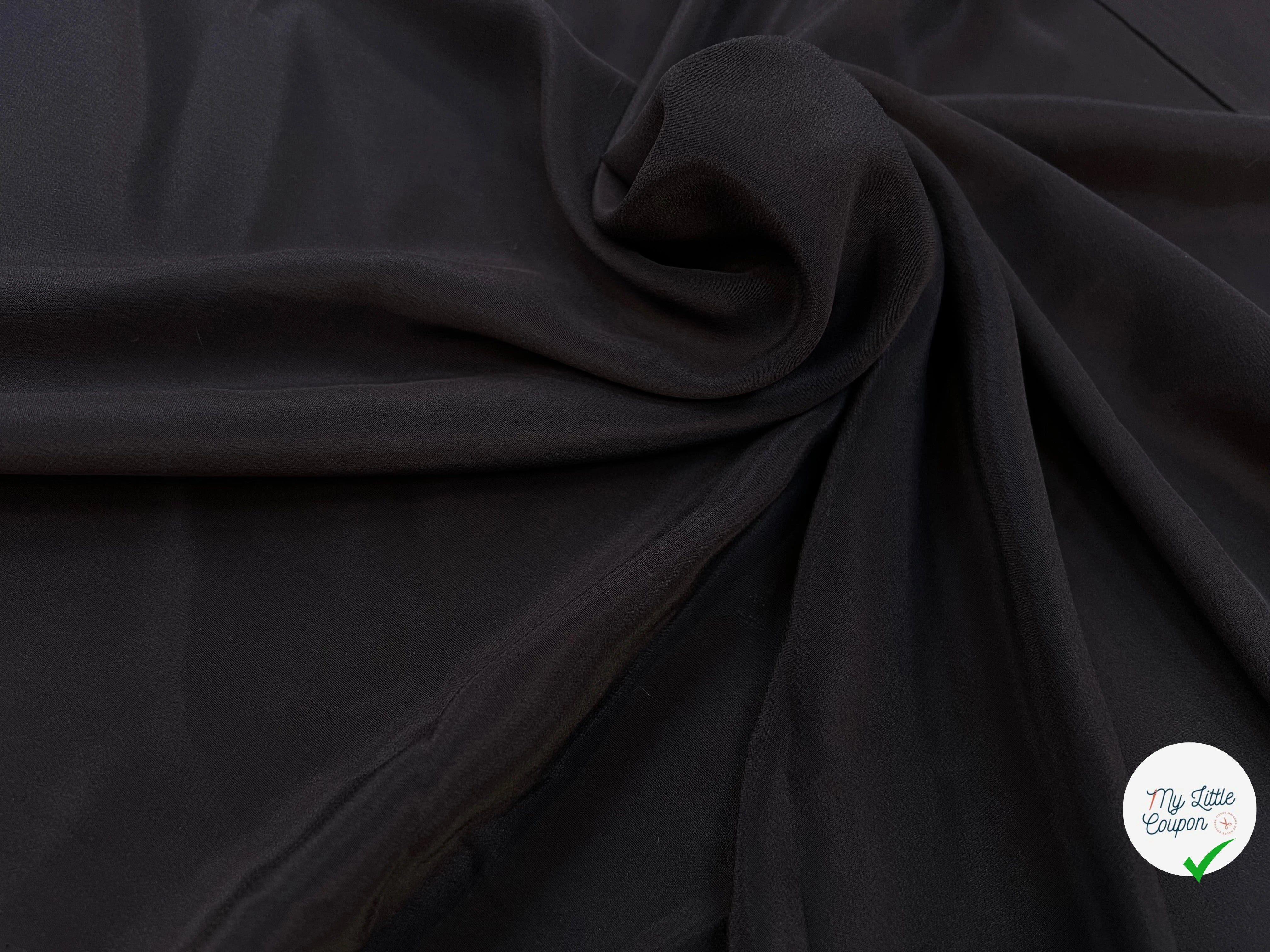 CRÈPE DE SOIE MARRON FONCÉ 100% SOIE 140CM - My Little Coupon