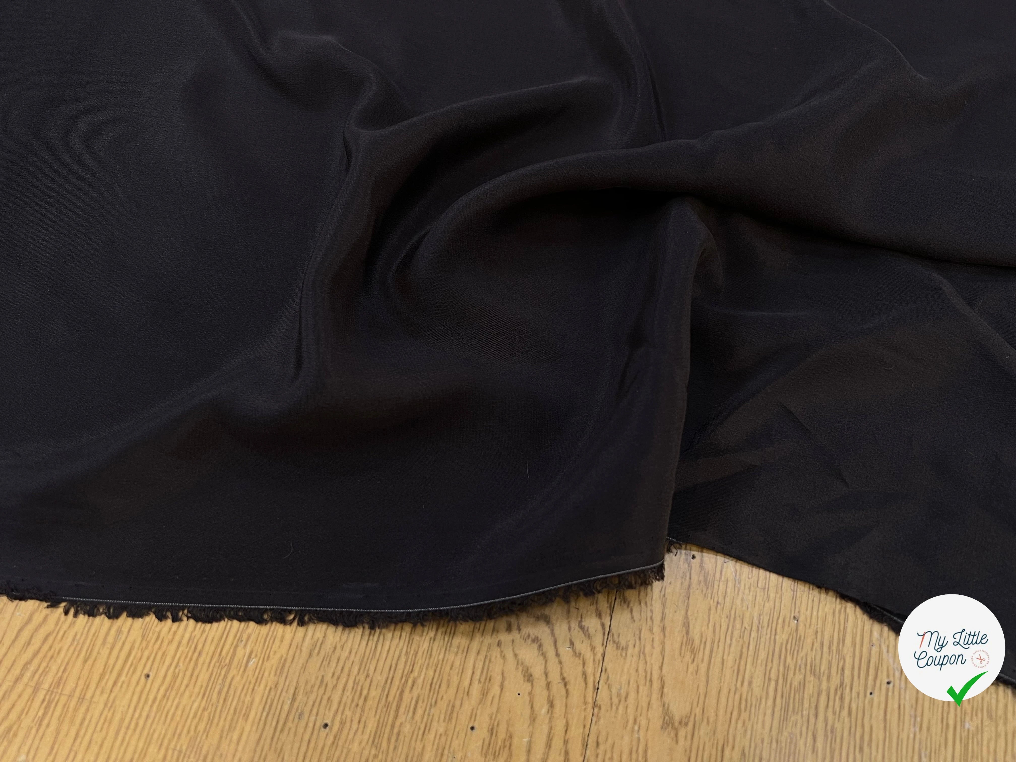 CRÈPE DE SOIE MARRON FONCÉ 100% SOIE 140CM - My Little Coupon