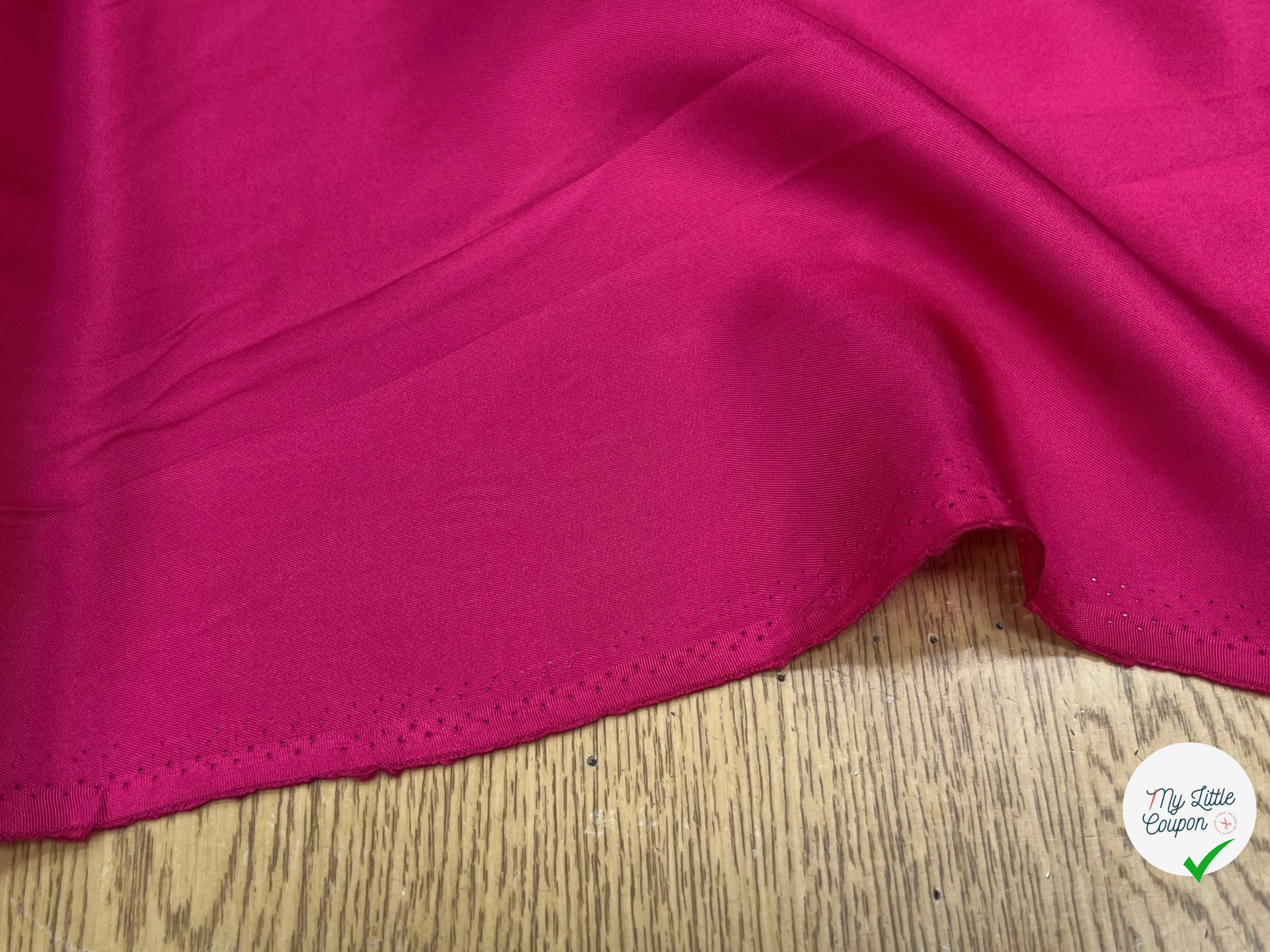CREPE DE SOIE ROSE 100% SOIE 140CM - My Little Coupon