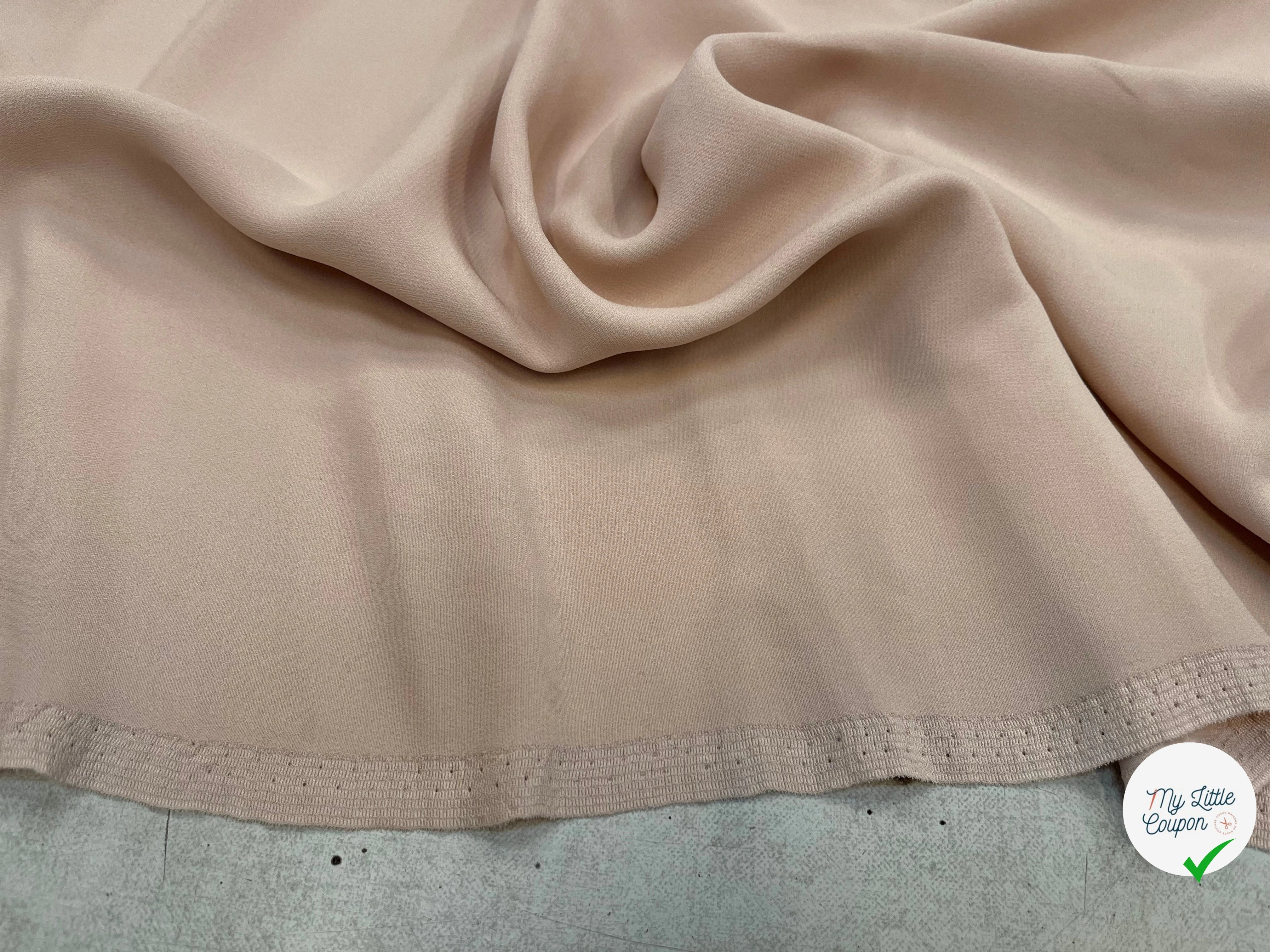 CREPE DE SOIE ROSE CHAIRE STRETCH ROSE - My Little Coupon
