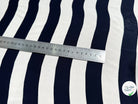 CREPE DE SOIE ULTRA FLUIDE GROSSES RAYURES BLANC CASSÉ MARRINE - My Little Coupon