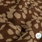 Crêpe de viscose abstrait marron