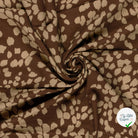 Crêpe de viscose abstrait marron
