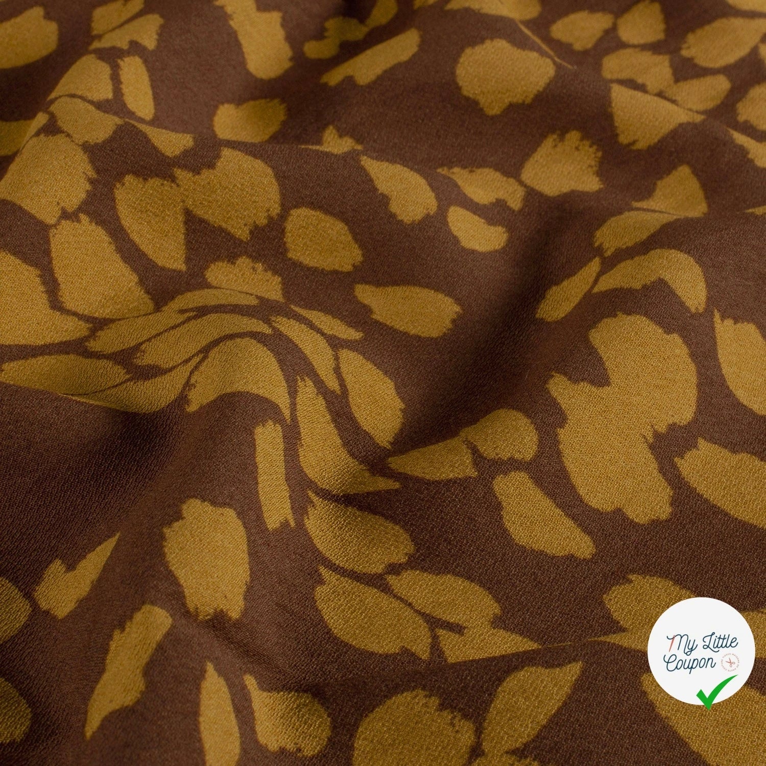 Crêpe de viscose abstrait ocre