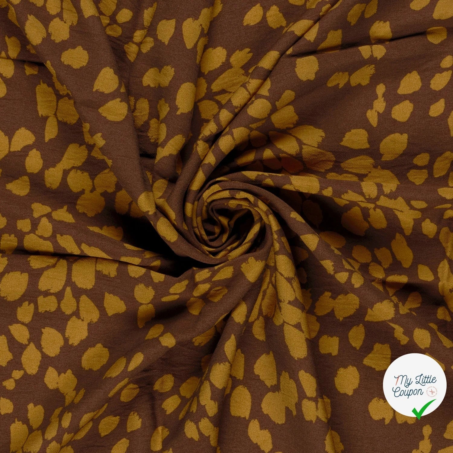 Crêpe de viscose abstrait ocre