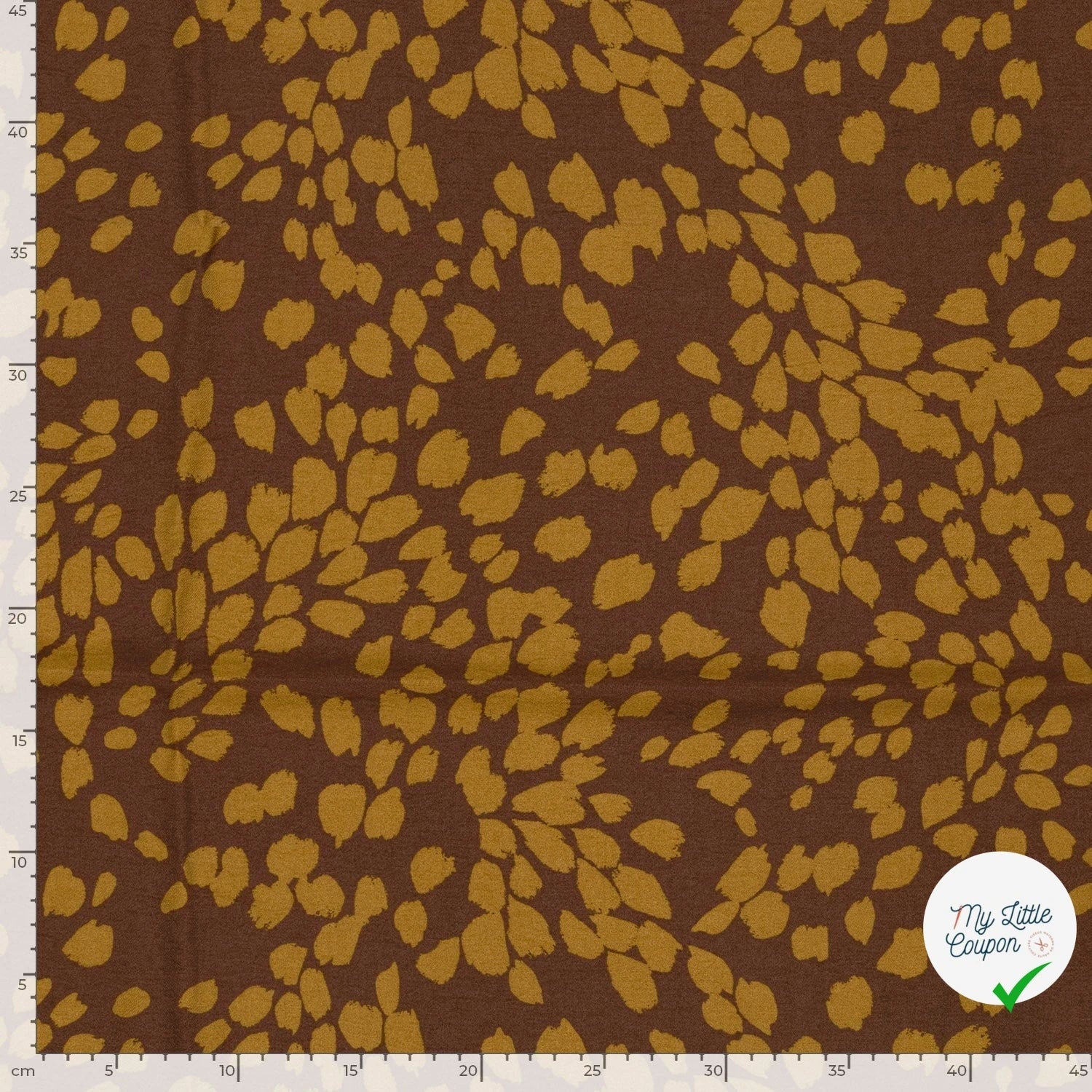 Crêpe de viscose abstrait ocre