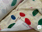 CRÊPE DE VISCOSE ÉCRU IMPRIMÉ POIS MULTICOLORES FANTASY DISPATCH - My Little Coupon