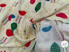 CRÊPE DE VISCOSE ÉCRU IMPRIMÉ POIS MULTICOLORES FANTASY DISPATCH - My Little Coupon