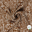 Crêpe de viscose feuilles marron